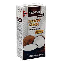 Coconut Cream 1L Aroy-D Tetra Pack (White Tetra Pack)