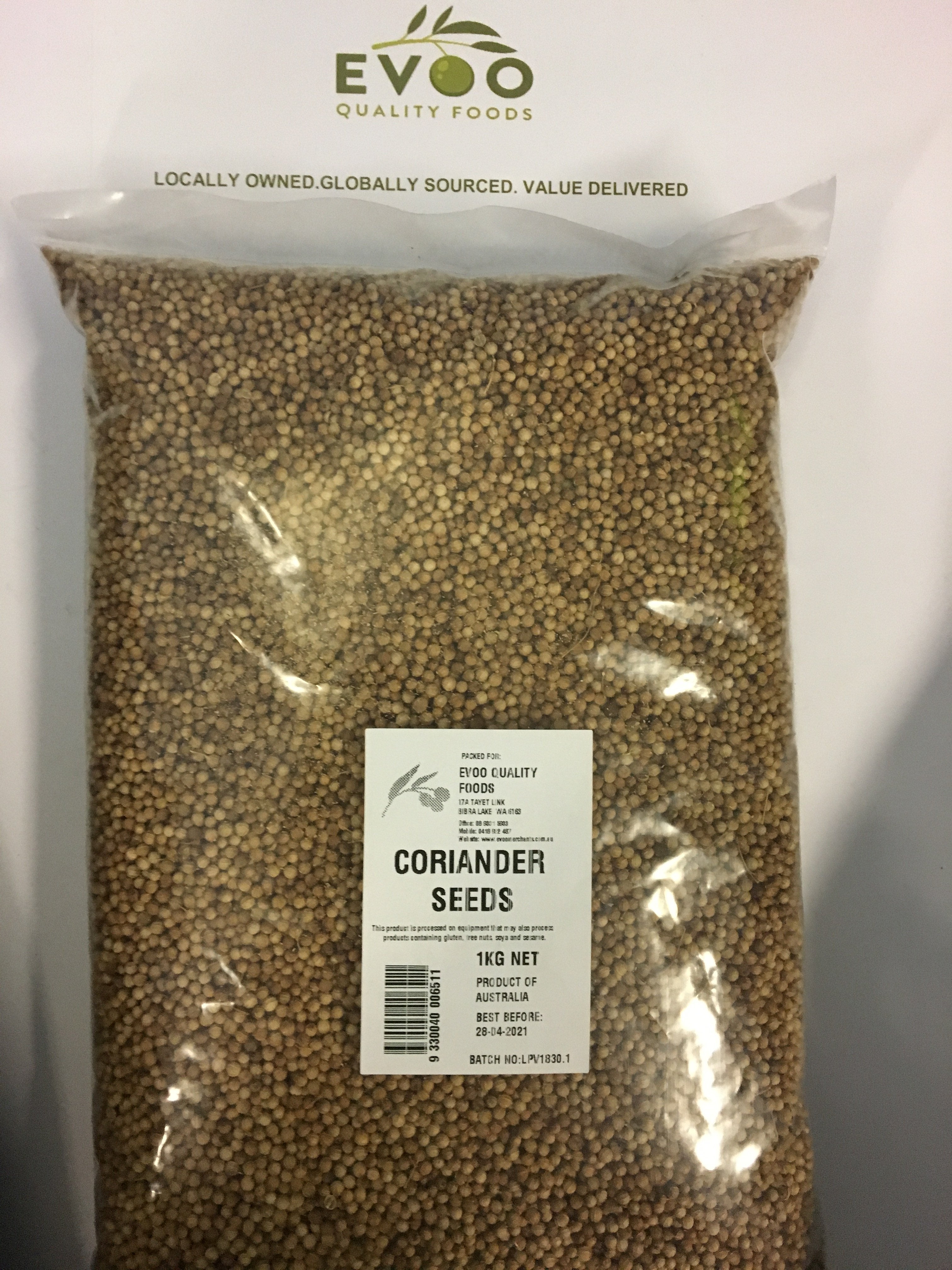 Coriander Seeds 1kg Bag Evoo QF (1)