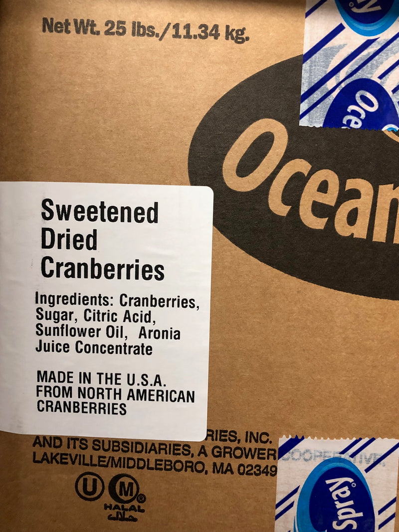Cranberries Dried 11.34 kg Box Evoo QF