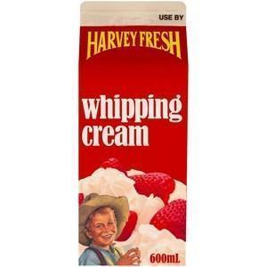 Whipping Cream ESL 1lt Tetra Pak Harvey Fresh
