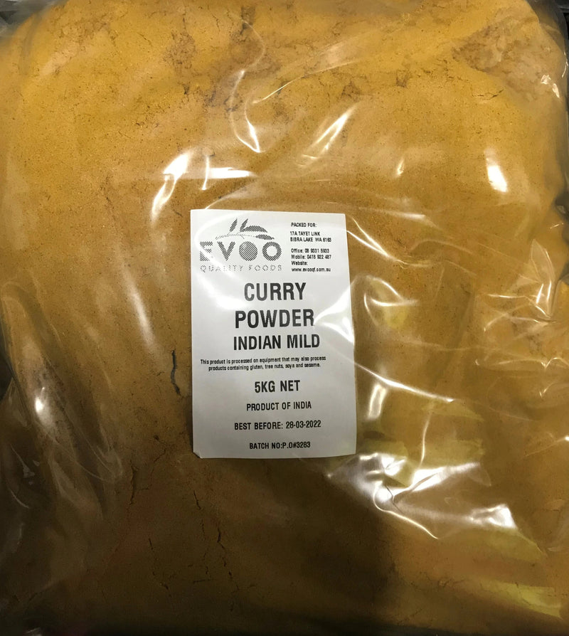 Curry Powder Indian Mild 5kg bag Evoo QF