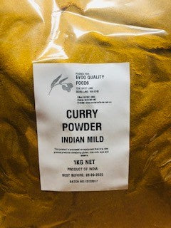Curry Powder Mild Indian 1kg Bag Evoo QF