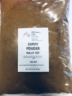 Curry Powder Malay Hot 1kg Bag Evoo QF