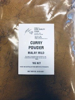 Curry Powder Malay Mild 1kg Bag Evoo QF