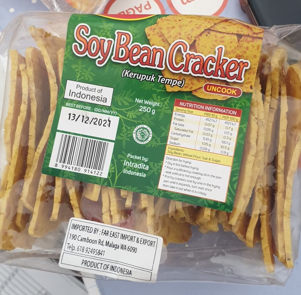 Soybean Krupuk Tempe Raw Crackers 250g Jahva