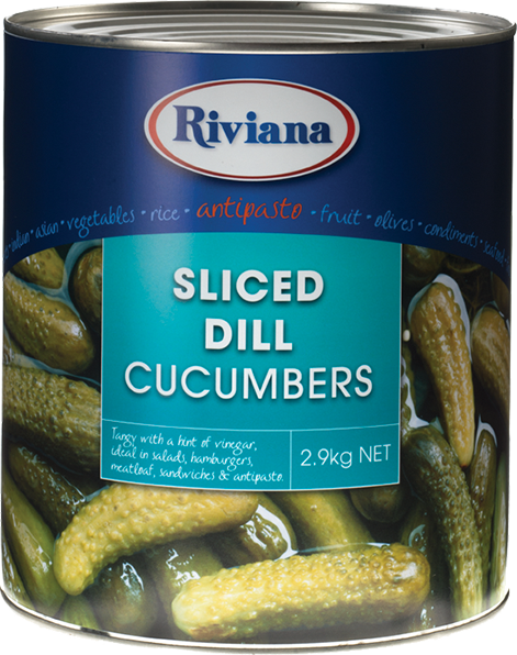 Dill Cucumbers Sliced 2.9kg Tin Riviana