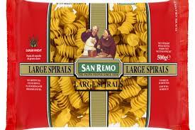 Spirals Large  Pasta Dried 5kg Bag San Remo (#53)