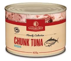 Tuna Chunks in Brine 425g Sandhurst Tin