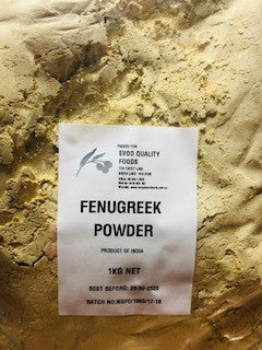 Fenugreek Powder / Ground 1kg Bag Evoo QF (Pre Order)
