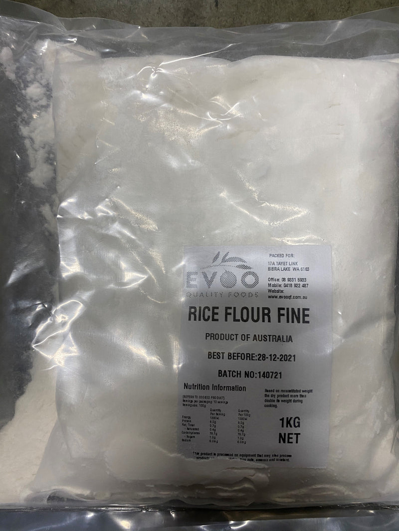 Rice Flour Fine 1kg GF Evoo QF