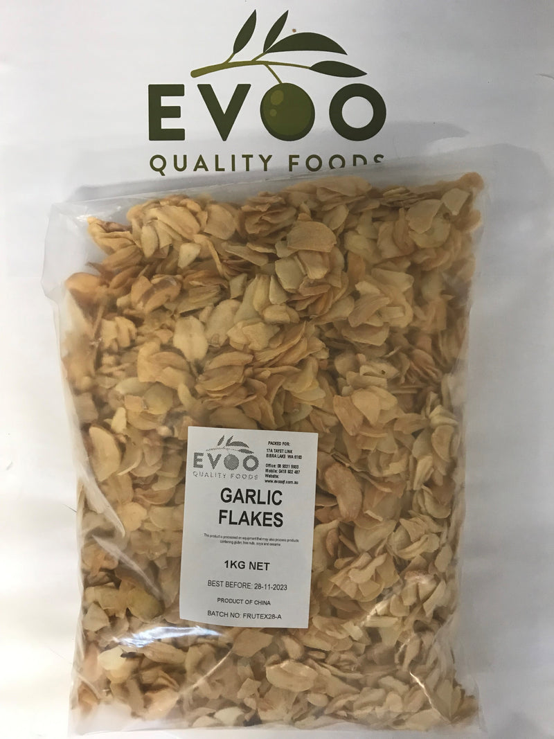 Garlic Flakes 1kg bag Evoo Qf