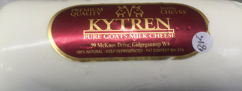 Goats Cheese Log RW Priced Per kg, approx 700g Locally Produced Kytren