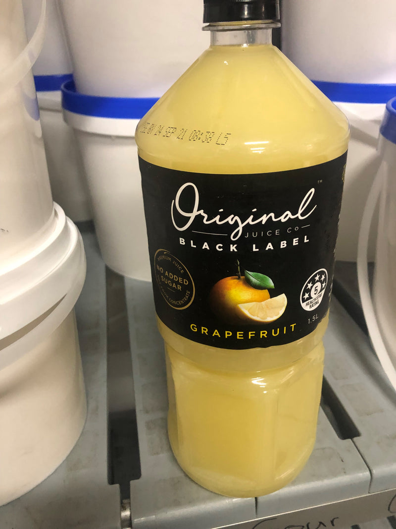 Grapefruit Juice 1.5Ltr Original Juice Co.  Black Label (PRE ORDER 2 DAYS)