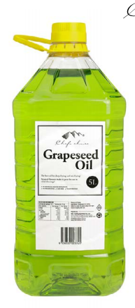 Grape Seed Oil 5lt Chef's Choice (Pre Order)