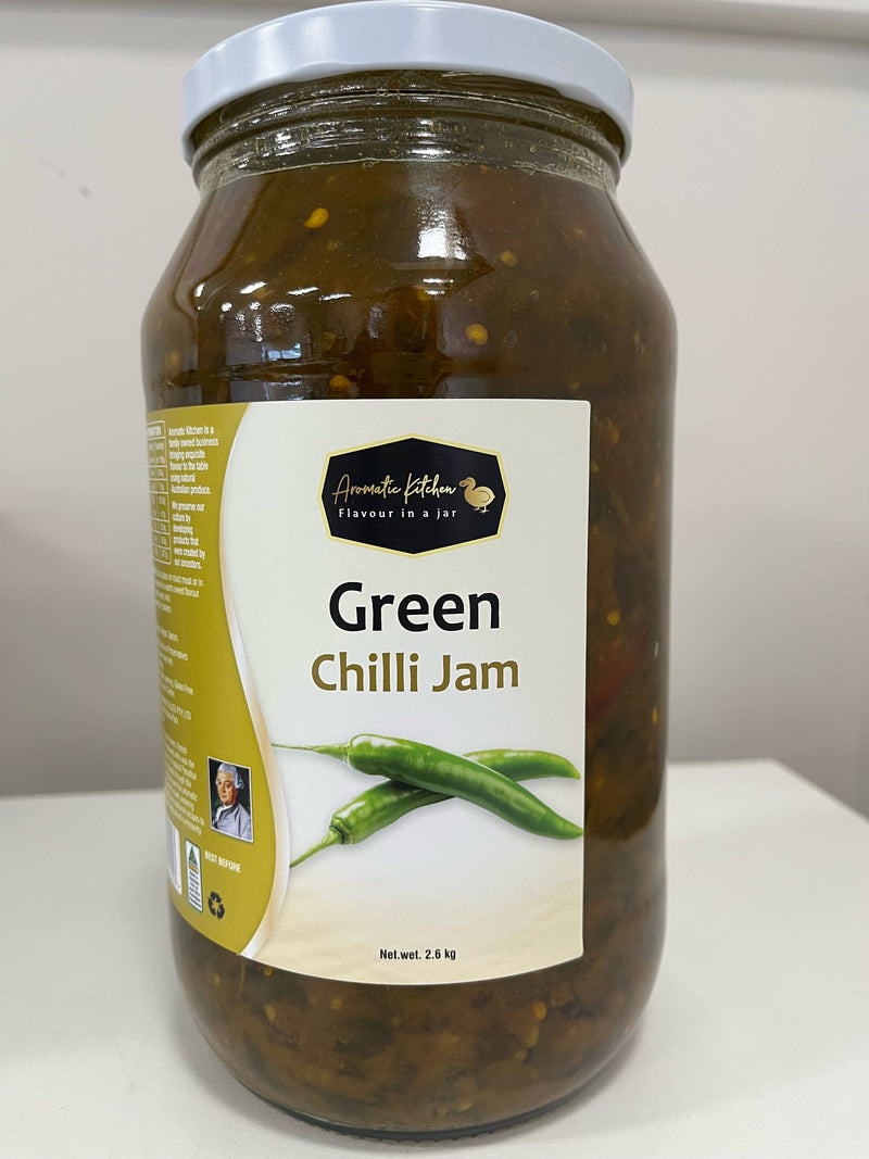 Green Chilli Jam 2.6kg Jar (Glass) Aromatic Kitchen