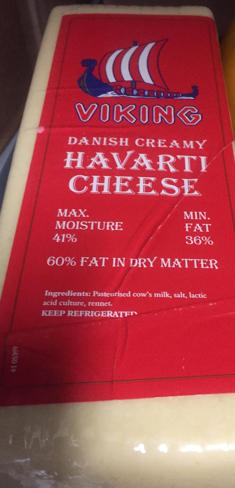 Havarti Cheese RW Priced Per kg Viking (Pre Order 2 Days)