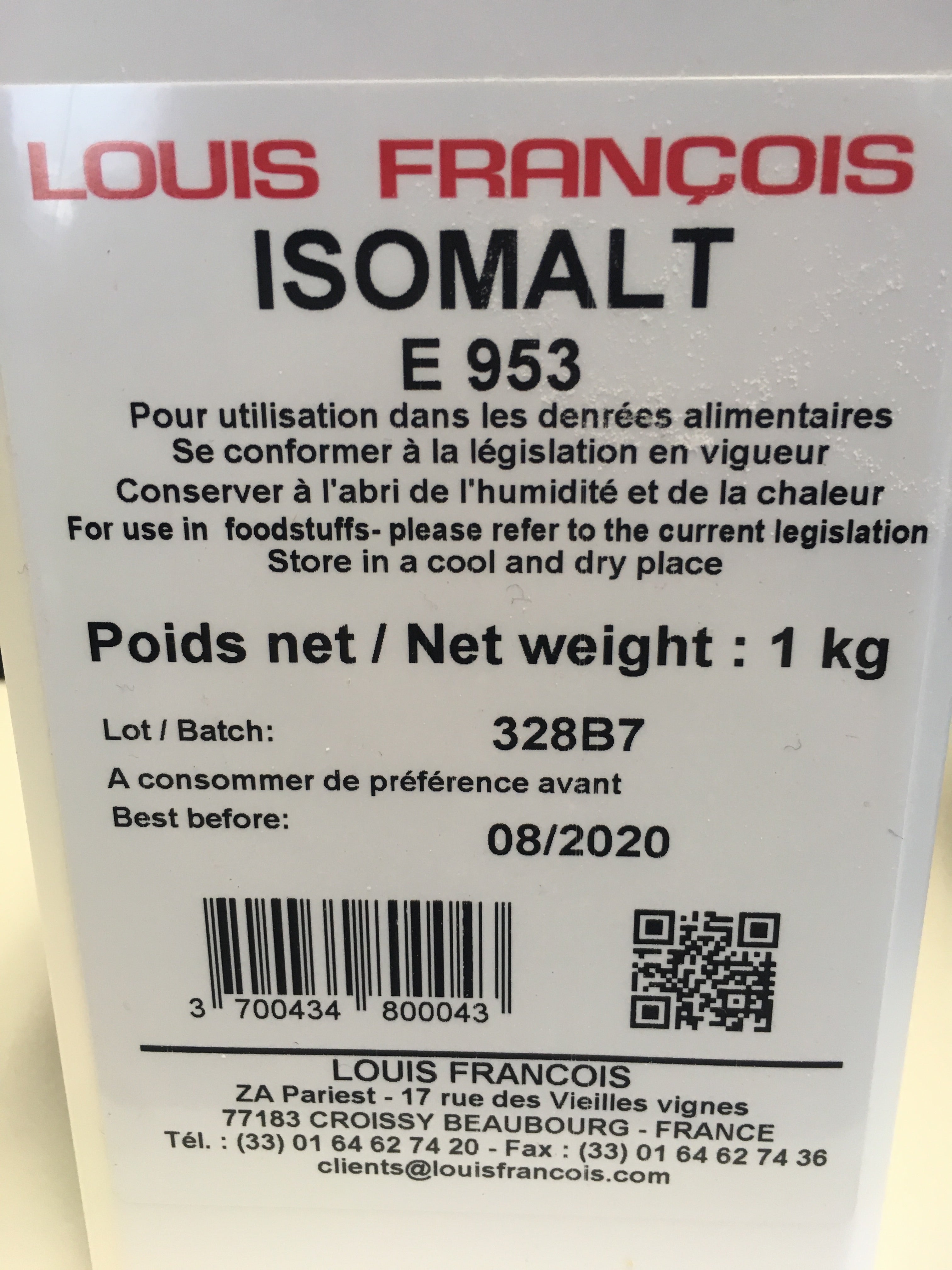 Isomalt 1kg Louis Francois  (E953) (D)