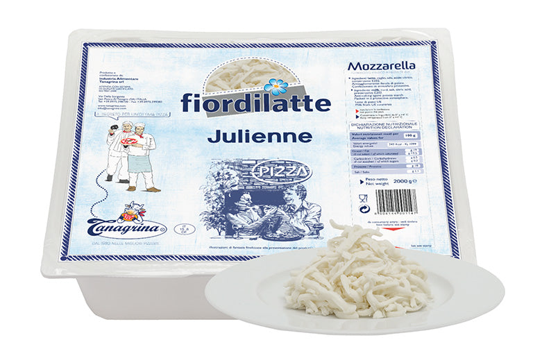 Fior Di Latte Shredded Julienne 3kg Frozen Sori (Product of Italy)