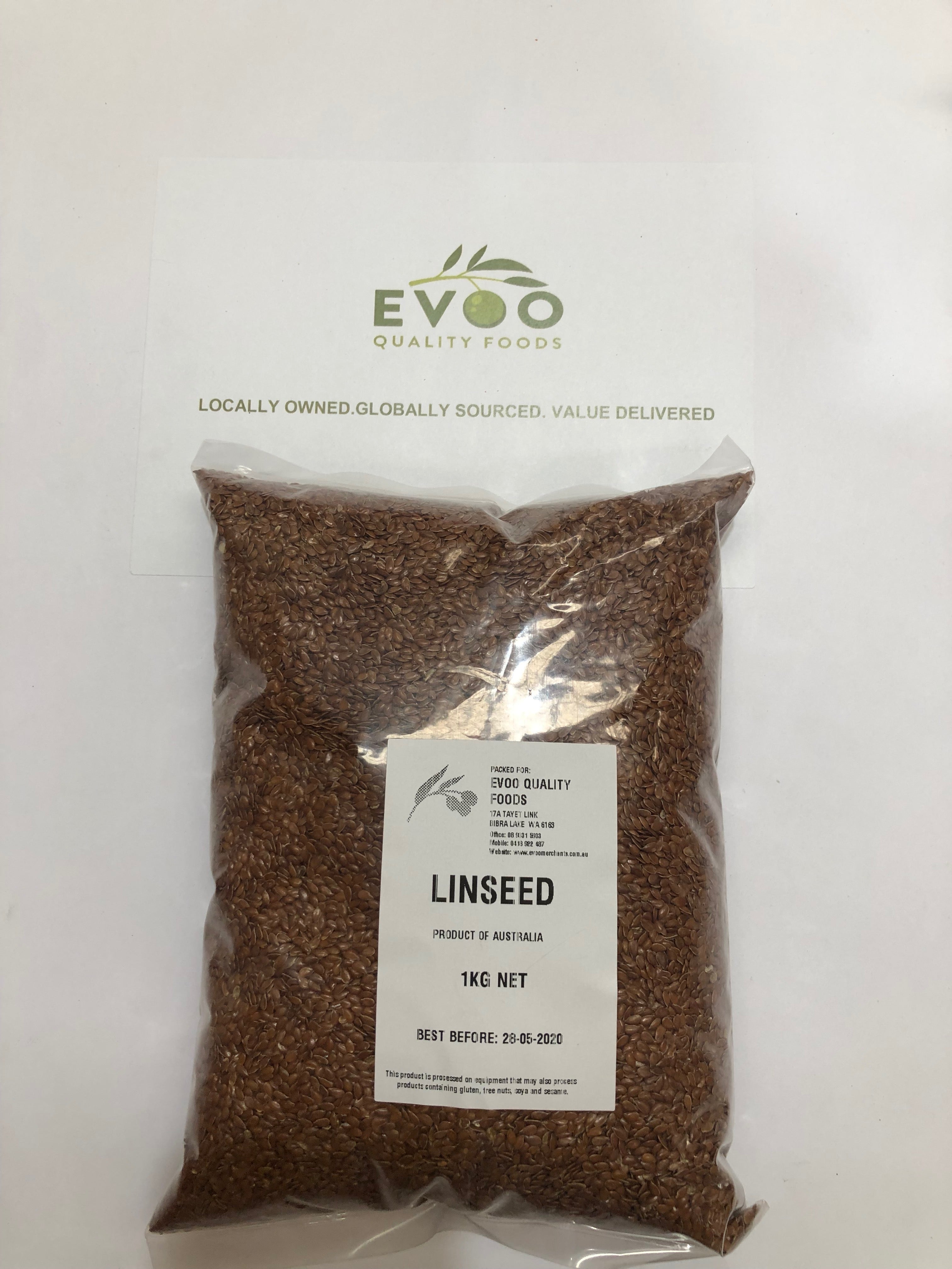 Linseed / Flaxseed  1kg Bag Evoo QF