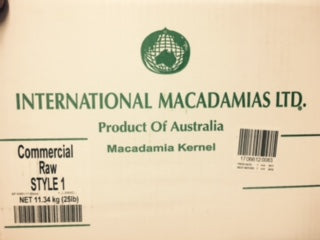 Macadamia Whole Raw Bulk 11.34kg (Style 1) Box