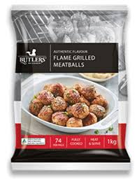 Flame Grilled Meatballs 5 x 1kg Ctn Butlers