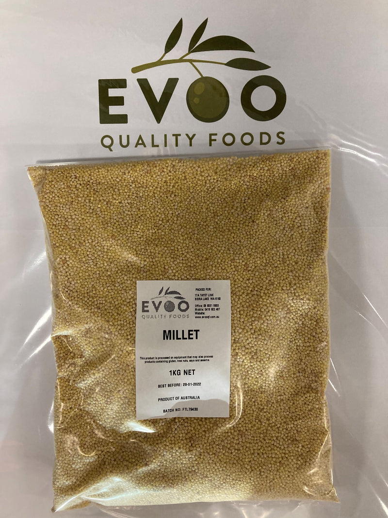 Millet Hulled 1kg bag Evoo QF