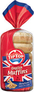 English Muffin 6pkt 400gm Tip Top