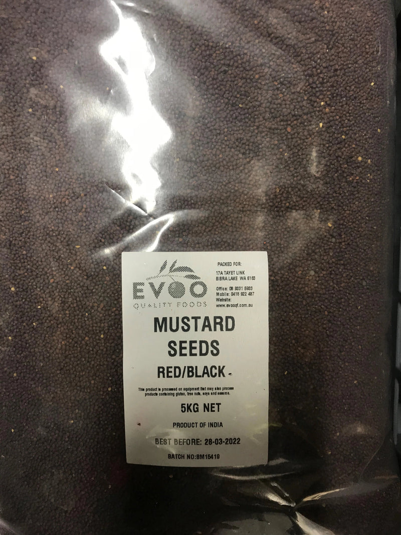 Mustard Seeds Bulk Red/Black 5kg Bag Evoo QF