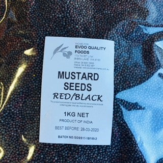 Mustard Seeds Black/Red 1kg Bag Evoo QF