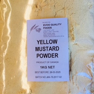 Mustard Powder Yellow 1kg Bag EVOO