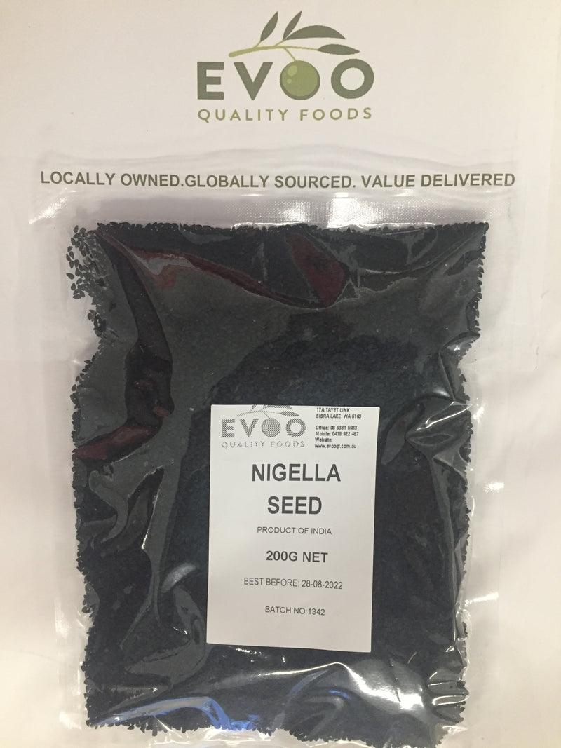 Black Nigella Seeds (Cumin) 200gm Bag Evoo QF