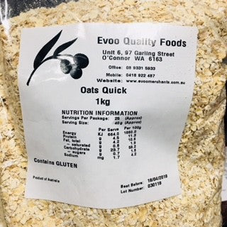 Quick Oats 1kg Bag EVOO