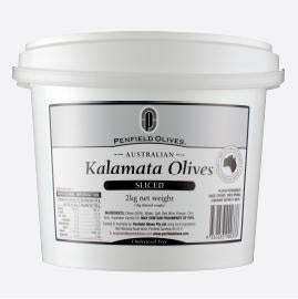 Kalamata Sliced Olives in Brine 10kg Tub Penfields
