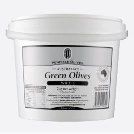 Green Whole Olives in Brine 10kg Tub Penfields