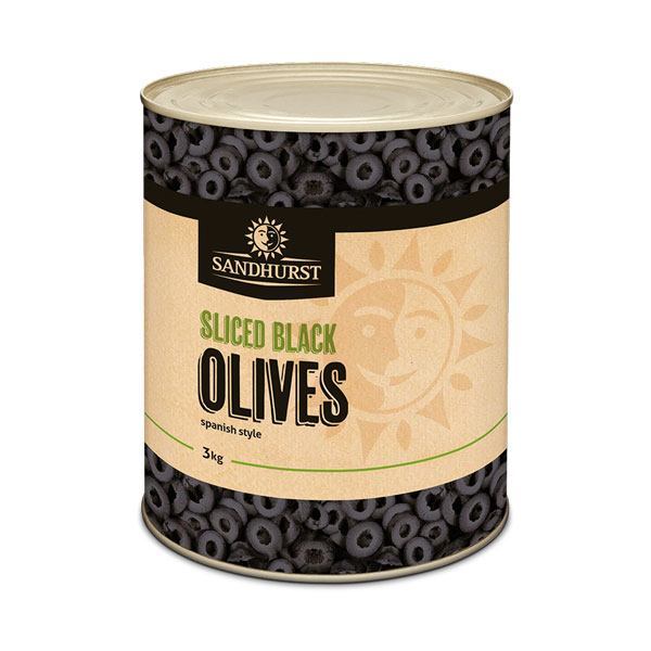 Black Sliced Olives in Brine A10 Tin Sandhurst