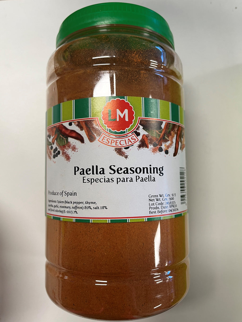 Spanish Paella Seasoning 980g Plastic Tub LM (Pre Order 5 Days) (D)