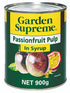 Passionfruit Pulp in Syrup 900g Tin Garden Supreme