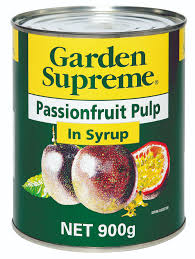 Passionfruit Pulp in Syrup 900g Tin Garden Supreme