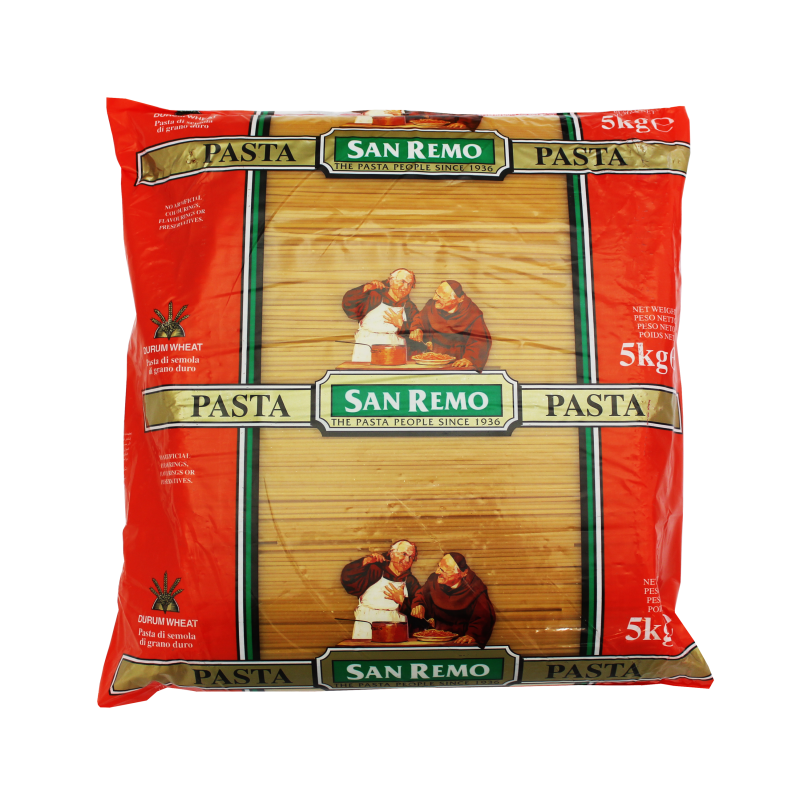 Spaghetti Pasta Dried #5 5kg Bag San Remo