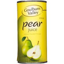 Pear Juice 850ml Tin Goulburn Valley