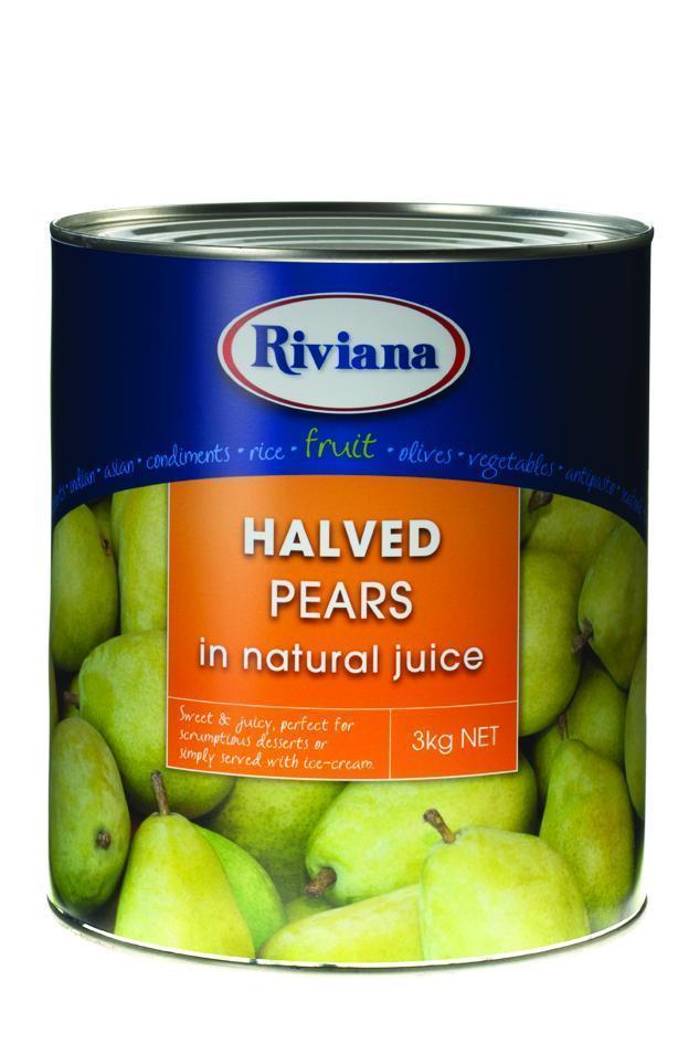 Pear Halves A9 Tins Riviana