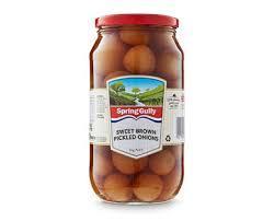 Sweet Brown Pickled Onions 500 gm Spring Gully