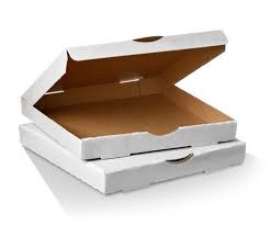 Pizza Box 13 inch 45mm White/Brown 50 pack