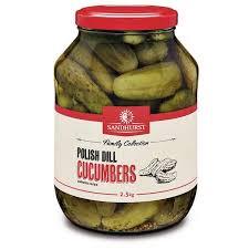 Polish Dill Cucumbers 2.5kg Jar Sandhurst