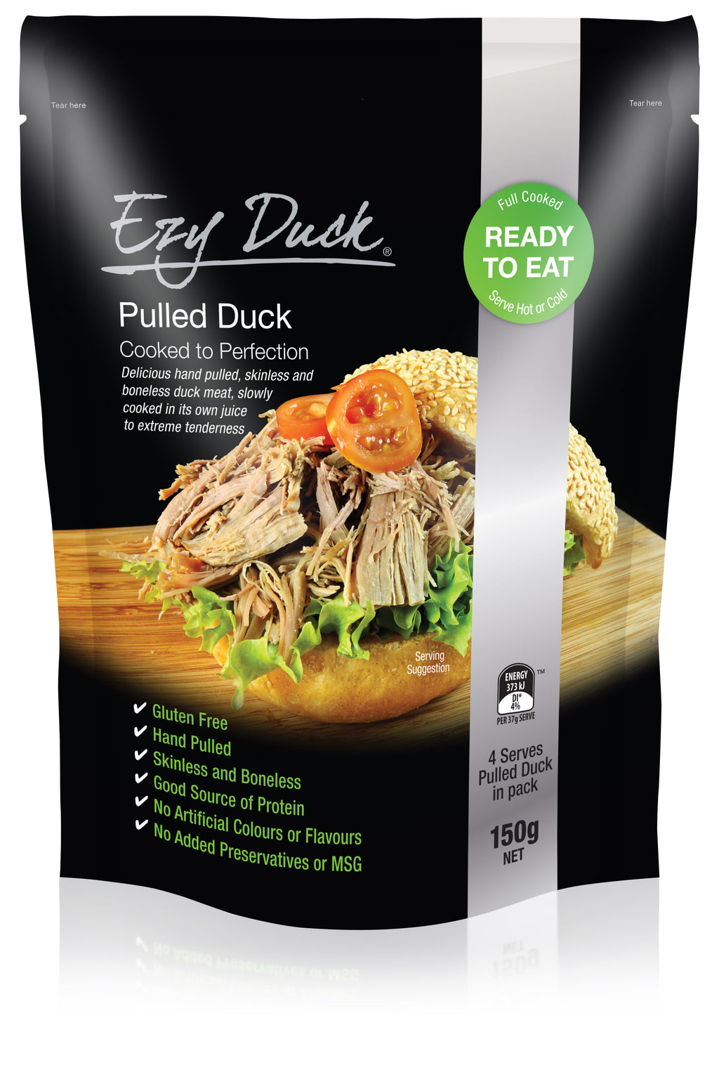 Pulled Duck Meat 150g Pkt Ezy Duck