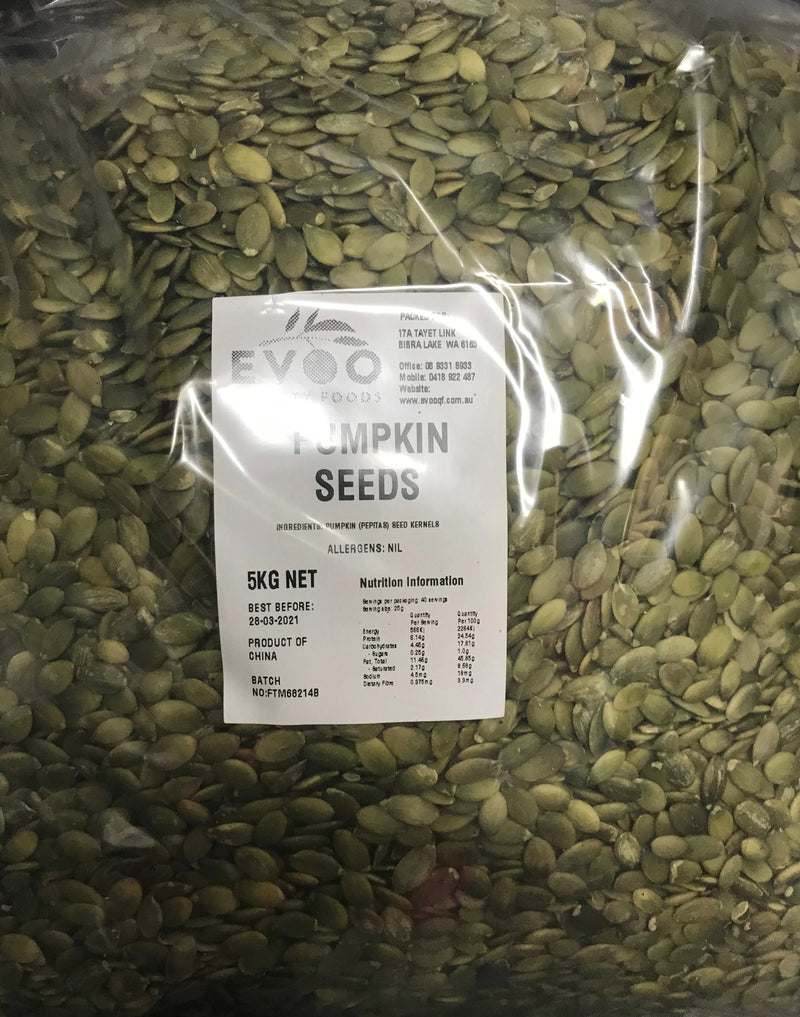 Pumpkin / Pepitas Seeds 5kg Bag EVOO