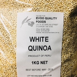 White Quinoa 1kg Bag EVOO QF
