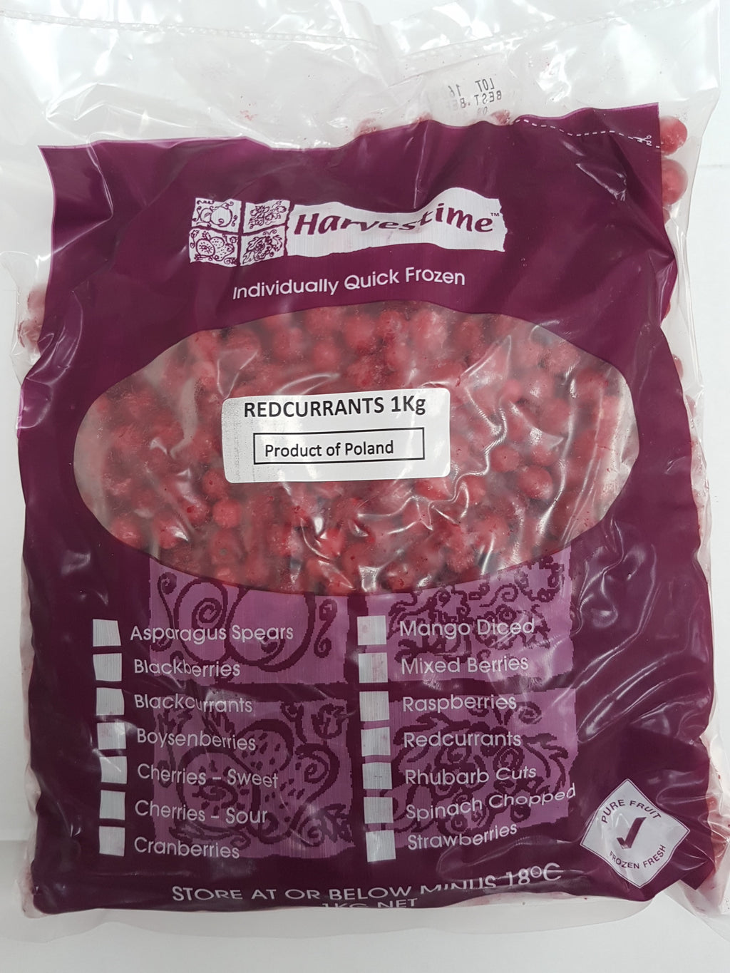 Red Currants Frozen 1kg Bag Harvestime