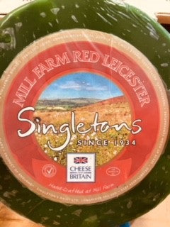 Red Leicester Cheese Green Waxed 1.5kg U K Singletons (Pre Order)