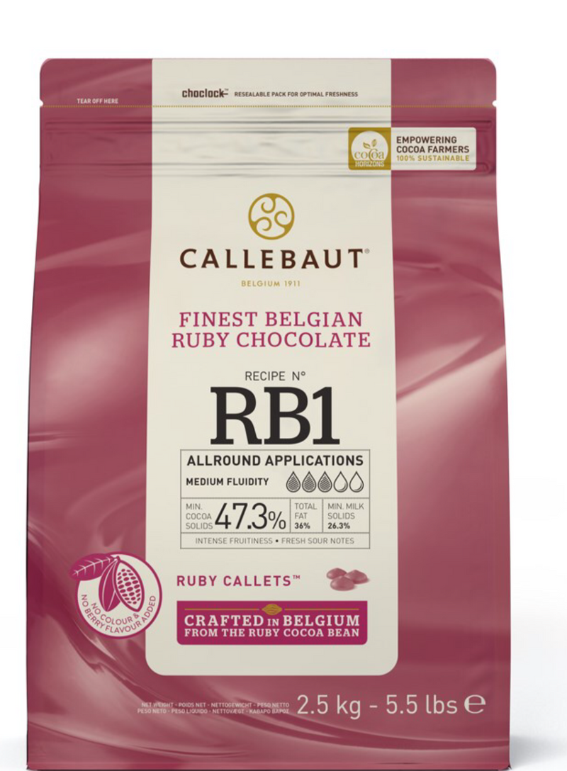 Callebaut Chocolate Ruby Callets 47.3% 2.5kg Bag